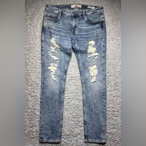 Guess Jeans Mens 34 Super Skinny Chris Distressed Original Denim Streetwear